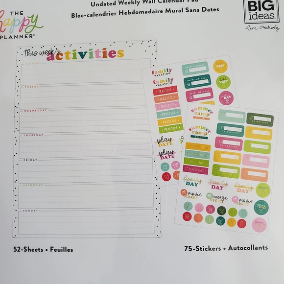 The Happy Planner Undated Weekly Calendar Pad - Picture 3 of 4